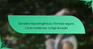 Esmaltes Hipoalergênicos: Fórmula segura, Cores modernas, Longa duração
